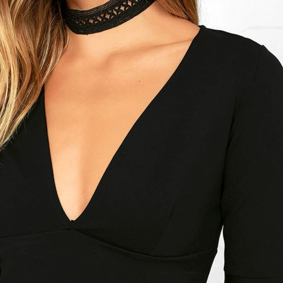 Lulus Well Played Black Long Sleeve Crop Top Size XL - Picture 5 of 10